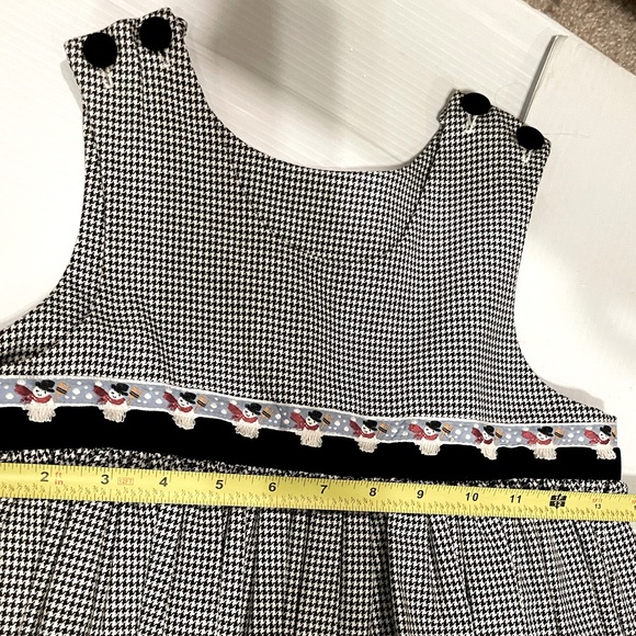 Girls Holiday Dress / Snowman w/Velvet Dress Girl Size 4 Christmas / Holiday - Picture 6 of 15
